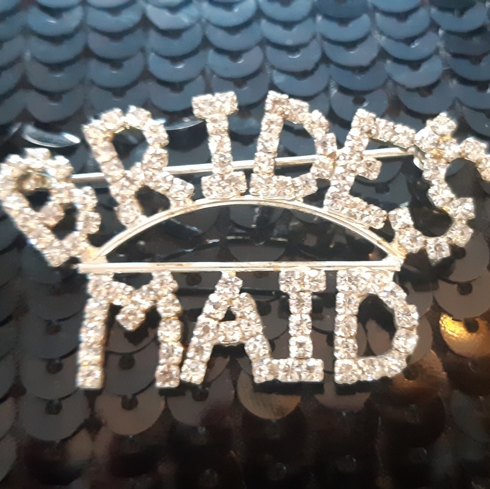 New Elegant Silver Bridesmaid Brooch/Pin In Package Great Addition To Bouquets